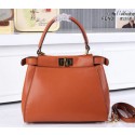Imitation Fendi mini Peekaboo Bag Calfskin Leather FD8838 Wheat VS02902