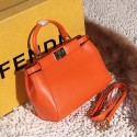 Imitation Fendi Peekaboo Bag Smooth Leather FD6035 Orange VS08629