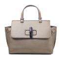 Imitation Gucci Bamboo Daily Leather Top Handle Bag 370831 Gold VS03346
