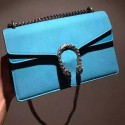 Imitation Gucci Dionysus Suede Shoulder Bag Blue 403348 VS09503