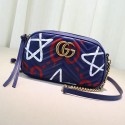 Imitation Gucci GG Marmont GucciGhost Shoulder Bag Blue 447632 VS02768