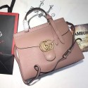 Imitation Gucci GG Marmont Leather Top Handle Bag Antique Rose 421890 VS01923