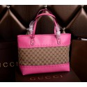 Imitation Gucci Laidback Crafty Canvas Tote Bags 339000 Rose VS09208