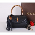 Imitation Gucci New Bamboo Medium Top Handle Bag 240242 Black VS08713
