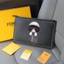 Imitation High Quality Fendi KARLITO Clutch Original Leather FD20159 Black VS02221