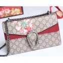 Imitation High Quality Gucci Dionysus GG Blooms Print Shoulder Bag Burgundy 400249 VS00996