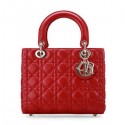 Imitation Lady Dior Bag mini Bag Red Original Sheepskin Leather D44551 Gold VS06135