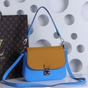 Imitation Louis Vuitton Calfskin Leather EDEN Bag M41529 SkyBlue&Wheat VS02994