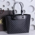 Imitation Louis Vuitton Damier Graphite Canvas Pallas Shopper M41397 Black VS00284