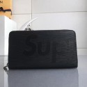 Imitation Louis Vuitton Epi Leather Supreme X Zippy Wallet Noir M60305 VS06846
