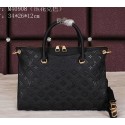 Imitation Louis Vuitton Monogram Empreinte Pallas Tote Bag M40908 Black VS05371
