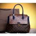 Imitation Louis Vuitton Precious Leather Majestueux Tote Bag M42963 Blue VS06882