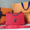 Imitation Louis Vuitton Soft Calf Leather Lockme II BB Red M51200 VS08167
