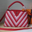 Imitation Louis Vuitton Taurillon Leather Capucines MM Cherry M42922 VS08737