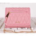 Imitation miu miu Matelasse Leather Flap Shoulder Bags BL0530 Pink VS00154