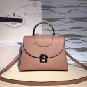 Imitation Prada Arcade Calf Leather Tote Bag Light Red 1BD060 VS06790