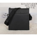 Imitation Prada Calf Leather Messenger Bag 99124 Black VS07295