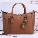 Imitation Prada Grainy Leather Tote Bag BN0920 Wheat VS07007