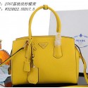 Imitation PRADA Grainy Leather Tote Bag PBN2767 Yellow VS08778