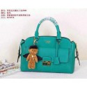 Imitation Prada Litchi Leather Tote Bag BN2846 Green VS00089