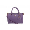 Imitation Prada Original Calfskin Leather Boston Bags BL0610 in Purple XZ VS05768