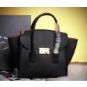 Imitation Prada Original Grainy Leather Tote Bags BN2345 Black VS01716
