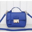 Imitation Prada Saffiano Leather Flap Bag BN0960 Blue VS04289