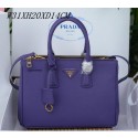 Imitation Prada Saffiano Leather Tote Bag PBN1801 Violet VS05641