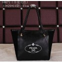 Imitation Prada Smooth Leather Shoulder Bag PR68671 Black VS08046