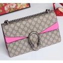 Imitation Quality Gucci Dionysus GG Supreme Shoulder Bag Rose 400249 VS00970