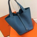 Imitation Quality Hermes Picotin Lock 22 Tote Bag Togo Leather Blue HP1112 VS02002