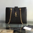 Imitation Saint Laurent Monogram Smooth Matelasse Shopper Bag Black Y231210 VS02626