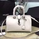 Imitation Saint Laurent Small Monogram Cabas Bag in White Original Calfskin 394461 VS07349