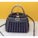 Imitation Top Fendi mini Peekaboo Bag Nappa Leather F520885P Blue VS09120