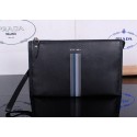 Imitation Top Prada Calfskin Leather Clutch P12131 Black VS08244