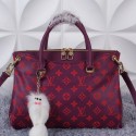 Knockoff 1:1 Louis Vuitton Litchi Leather Pallas Cerise Bag M40909 Purple VS06054