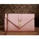 Knockoff 1:1 Saint Laurent Classic Monogramme Cannage Pattern Flap Bag Y5482 Pink VS00216