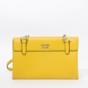 Knockoff AAA 2014 Newest Prada Medium Lux Flap Crossbody Bag BT0995 in Yellow Original Calfskin Leather XZ VS04721