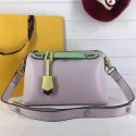 Knockoff AAA Fendi By The Way Small Boston Bag Original Leather Grey&Green FD0805 VS07640