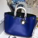 Knockoff Best Dior Diorissimo Bag in Blue Smooth Calfskin Leather D0908 VS07982