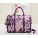 Knockoff Best Gucci Vintage Camouflage Leather Boston Bag 247205 Purple VS02144