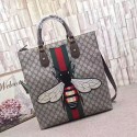 Knockoff Best Gucci Web Animalier GG Supreme Tote with Bee 437549 VS03477