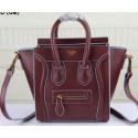 Knockoff Celine Luggage Nano Bag Original Leather CT3308S Burgundy VS02248