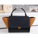Knockoff Celine Trapeze Bag Suede Leather CL6608 Royal&Black&Brown VS04047