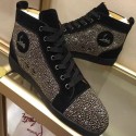 Knockoff Christian Louboutin Louis Strass Flat Black CL1250-1 VS02733