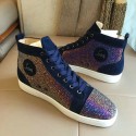 Knockoff Christian Louboutin Louis Strass Flat Dark Blue CL1250 VS04326