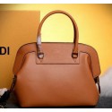 Knockoff Fendi Adele mini Tote Bags Pebbled Leather 8BHN246 Wheat VS07312