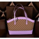 Knockoff Gucci Laidback Crafty Canvas Top Handle Bags 339002 Lavender VS09042