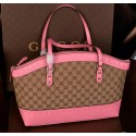 Knockoff Gucci Laidback Crafty Canvas Top Handle Bags 339002 Pink VS02803