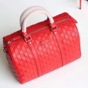 Knockoff Gucci Red Gucci Signature Leather Boston Bag 449646 VS08176